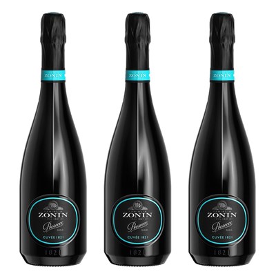 Zonin Prosecco Cuvee DOC 1821 Treble Prosecco Set